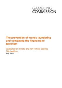 The prevention of money laundering and combating the financing of terrorism