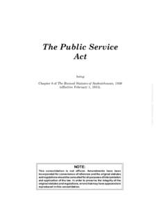 1 PUBLIC SERVICE c. 8  The Public Service
