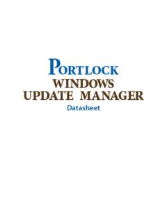 Portlock  windows update manager Datasheet