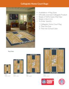 Collegiate Home Field Rugs Collegiate Home Court Rugs •	 •