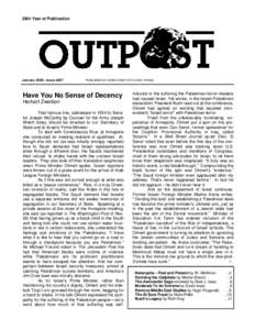 38th Year of Publication  January 2008—Issue #207 PUBLISHED BY AMERICANS FOR A SAFE ISRAEL