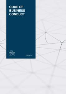 CODE OF BUSINESS CONDUCT cover page heading  cover page text