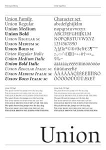 Alias type library  Union typeface Union Family ——————––