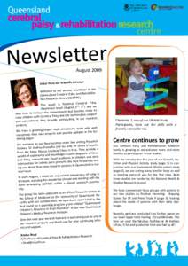 Newsletter August 2009 ect Letter from our Scientific Dir