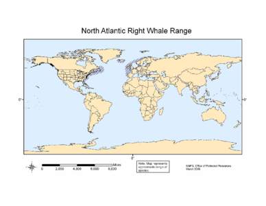North Atlantic Right Whale Range Map