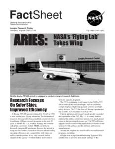 FactSheet National Aeronautics and Space Administration Langley Research Center Hampton, Virginia[removed]