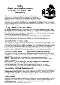 AMRA Newsletter Spring 2009