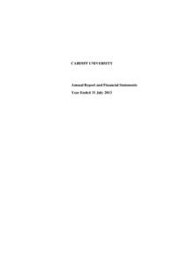 CARDIFF UNIVERSITY  Annual Report and Financial Statements
