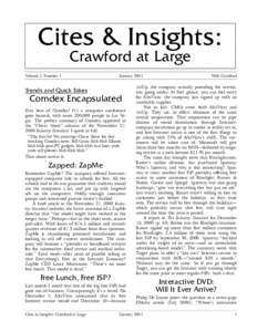 Cites & Insights: Crawford at Large Volume 1, Number 1  January 2001