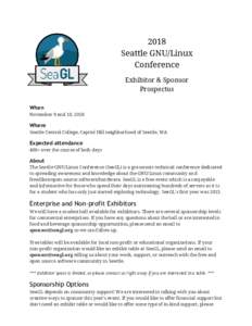    2018  Seattle GNU/Linux  Conference   