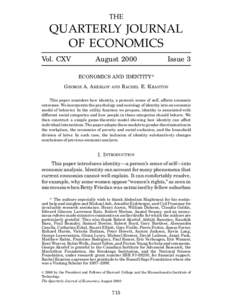THE  QUARTERLY JOURNAL OF ECONOMICS Vol. CXV