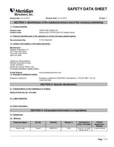 SAFETY DATA SHEET Issuing date 24-Jul-2015 Revision Date 24-JulVersion 1