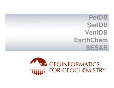 Envisioning the Future of Geochemical Databases
