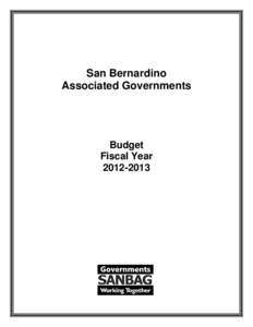 San Bernardino Associated Governments Budget Fiscal Year
