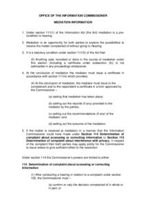 Microsoft Word - OIC Mediation Information 2.doc