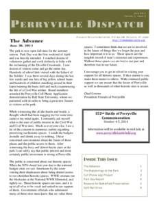 July 2014 Volume 3, Issue 2 P ERRYVILLE D ISPATCH The Advance June 26, 2014