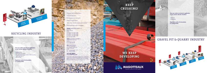 KEEP CRUSHING! From your softest non-abrasive applications A complete range of crushing solutions