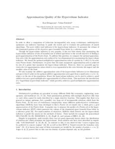 Computational complexity theory / Approximation algorithm / Multi-objective optimization / Multiplicative inverse / Optimization problem / Asymptotic analysis