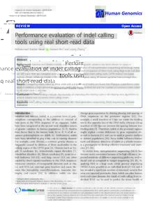 Performance evaluation of indel calling tools using real short-read data