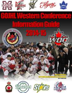 GOJHL Western ConferenceInformation Guide  Table of Contents CONFERENCE DIRECTORY ..........................3 HISTORY OF THE WOC Chronological History ......................................4