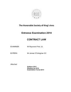   	
   The	
  Honorable	
  Society	
  of	
  King’s	
  Inns	
   	
  
