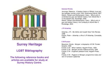 Microsoft Word - LGBT History Month Bibliography 2015.docx