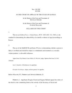 Kansas Court of Appeals[removed] - In re Girard/Mallard