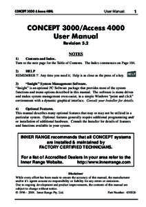 CONCEPT 3OOO & Access[removed]User Manual. 1