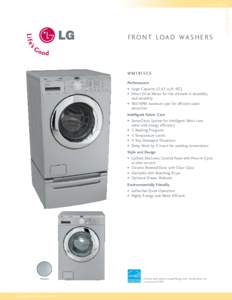 LAUNDRY  W M 1815 C S Performance • Large Capacitycu.ft. IEC) • Direct Drive Motor for the ultimate in durability