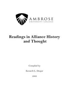 Alliance History and Thought