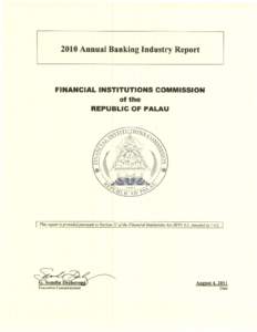 Palau Banking Sector Report for 3rd Quarter 2009