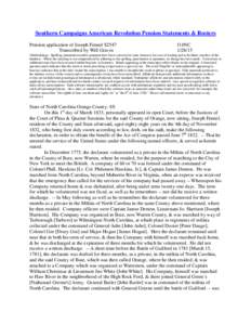 Southern Campaigns American Revolution Pension Statements & Rosters Pension application of Joseph Fennel S2547 Transcribed by Will Graves f14NC[removed]