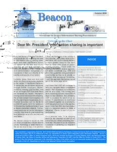 OctoberNewsletter for Justice Information Sharing Practitioners Letter from the Chair