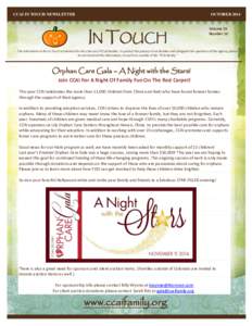 CCAI IN TOUCH NEWSLETTER  OCTOBER 2014 IN TOUCH