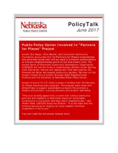 PolicyTalk June 2017 Public Policy Center Involved In 