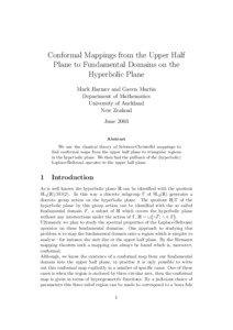 Conformal Mappings from the Upper Half Plane to Fundamental Domains on the Hyperbolic Plane