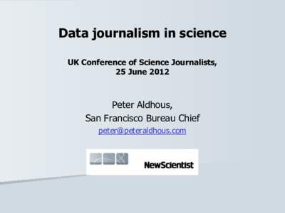 Data journalism in science
