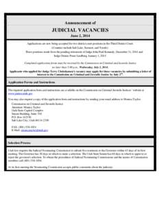 Judicial nominating commission / Retention election / Supreme Court of the United States / Judge / Judiciary of Russia / Judiciary of Colorado / Tennessee Plan