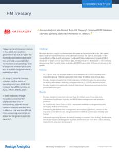 CUSTOMER CASE STUDY  HM Treasury ‘ Following the UK General Election