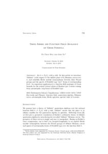 723  Documenta Math. Theta Series and Function Field Analogue of Gross Formula