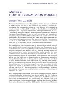 annex C: how the commission worked  273 Annex c: HOW the commission worked