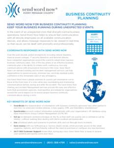 ™  ® BUSINESS CONTINUITY PLANNING