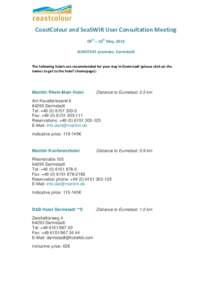 Darmstadt / Grand Duchy of Hesse / Merck / Odenwald / EUMETSAT / Hotels.com / Fax