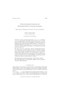 1003  Documenta Math. Pfaffian Quartic Surfaces and Representations of Clifford Algebras