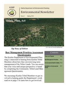 KDEP  Kashia Department of Environmental Planning Environmental Newsletter Issue 2