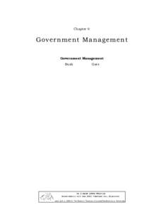 Chapter 4:  Government Management Government Management Bush
