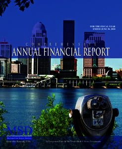For The Fiscal Year Ended June 30, 2010 c o m p r e h e n s i v e  ANNUAL FINANCIAL REPORT