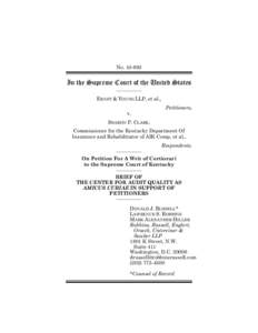 Microsoft Word - CAQ Amicus Brief, Ernst & Young LLP v Clark, [removed]doc