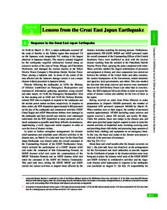 Section  1 Lessons from the Great East Japan Earthquake