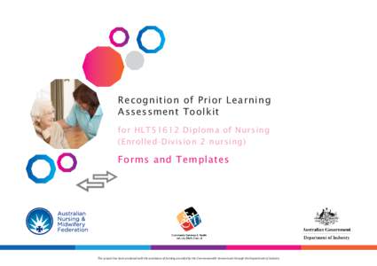 Recognition of Prior Learning Assessment Toolkit for HLT51612 Diploma of Nursing (Enrolled-Division 2 nursing)  Forms and Templates